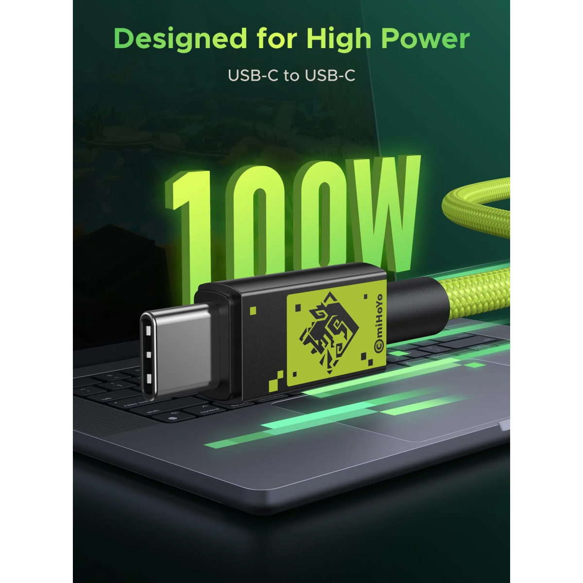 Кабель USB Type-C - USB Type-C, 1м, UGREEN Genshin Impact Edition - 45063GI - фото 5