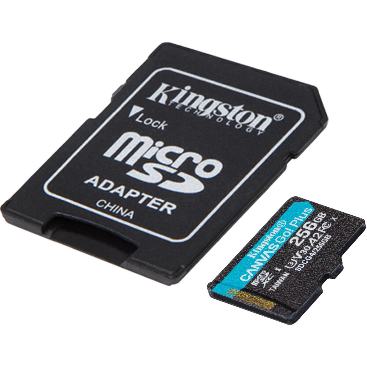 Карта памяти 256GB MicroSD Kingston Canvas Go! Plus + SD адаптер (SDCG4/256GB)