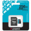 Карта памяти 256Gb MicroSD Kingston Canvas Go! Plus + SD адаптер (SDCG4/256GB) - фото 3