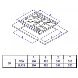 Газовая варочная панель Weissgauff HGG 640 BGBV (437039)