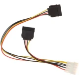 Кабель Molex - 2x SATA, 0.3м, Delux KDPATASATA_SET