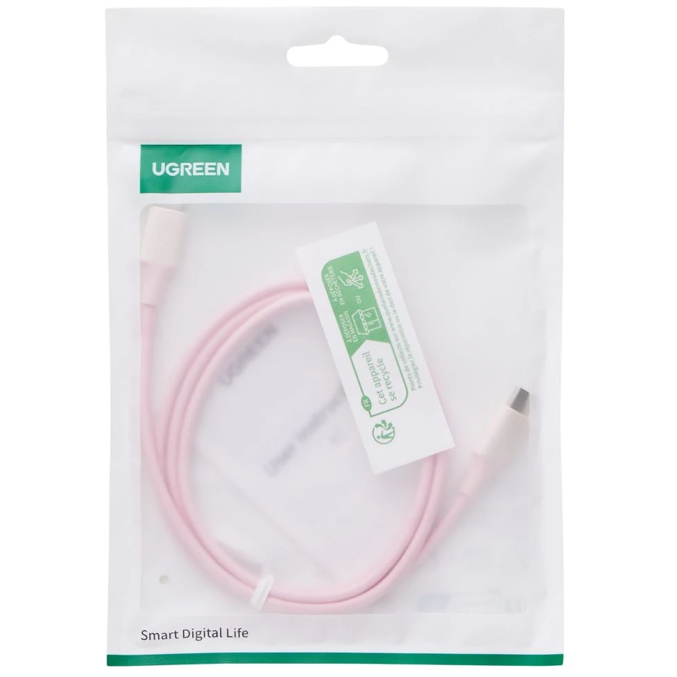 Кабель USB Type-C - USB Type-C, 1м, UGREEN US264 Pink - 65124 - фото 3