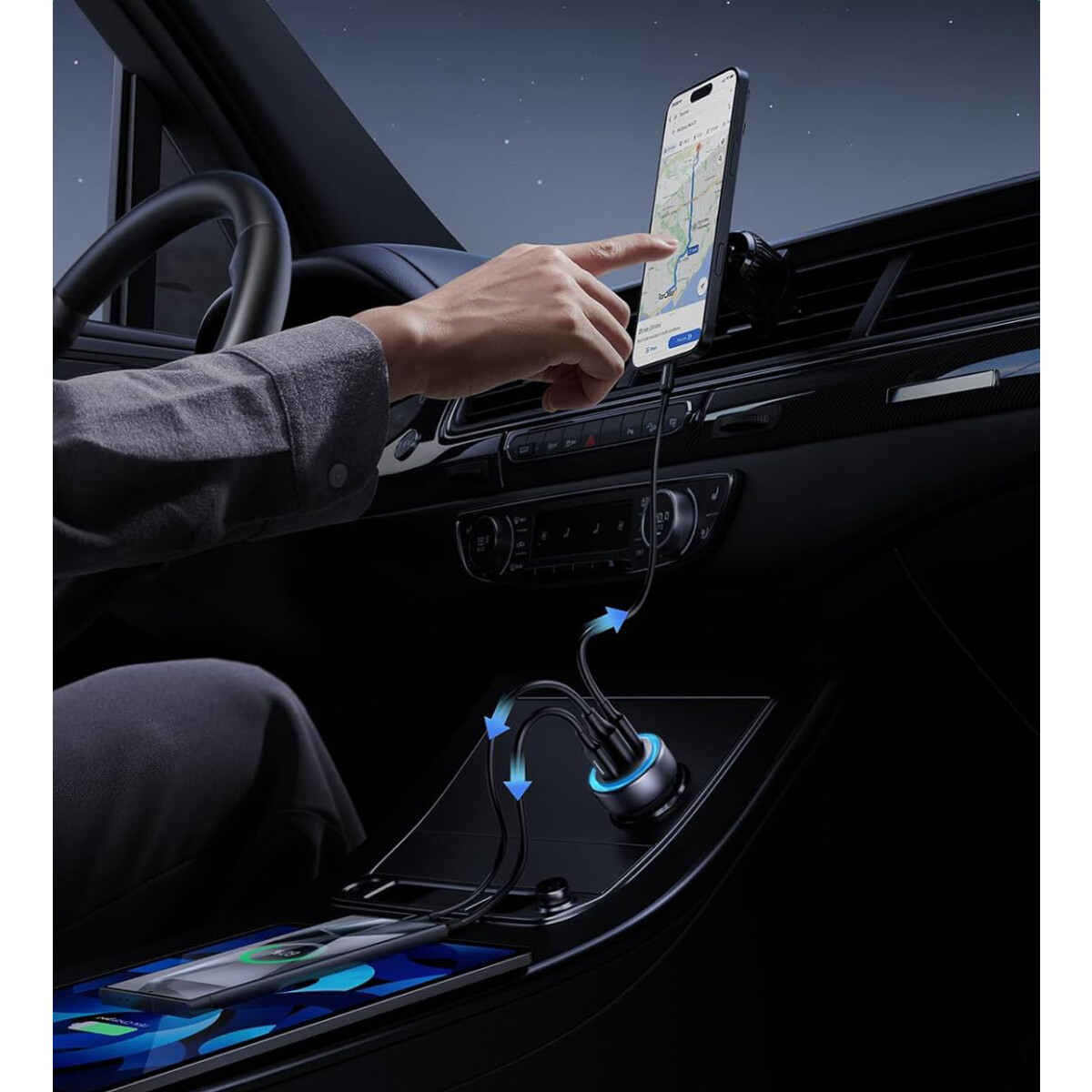 Автомобильное зарядное устройство UGREEN EC307 Grey (45843) - фото 3