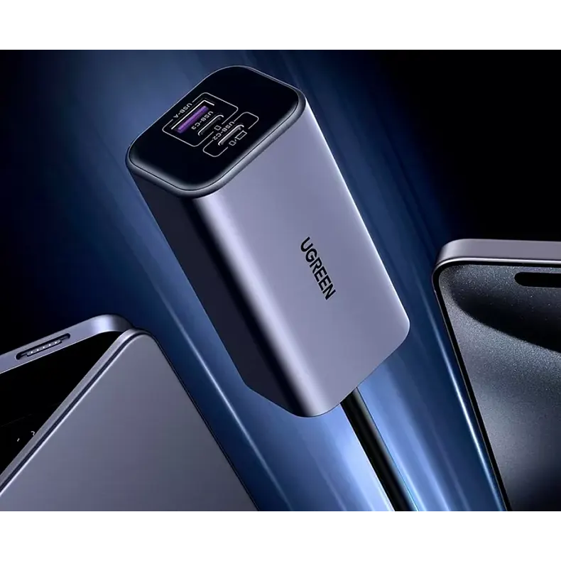 Автомобильное зарядное устройство UGREEN EC706 Grey - 35571 - фото 2