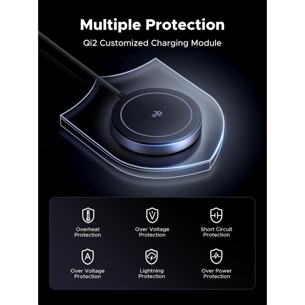 Беспроводное зарядное устройство UGREEN W703 Grey (55206) - фото 6