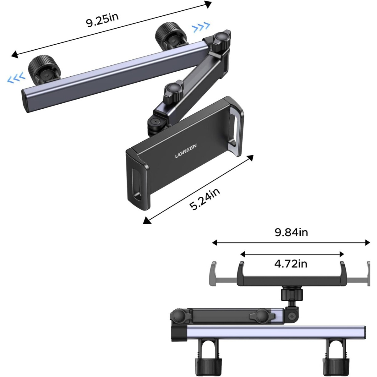 Автомобильный держатель UGREEN LP904 Black - 55443 - фото 2