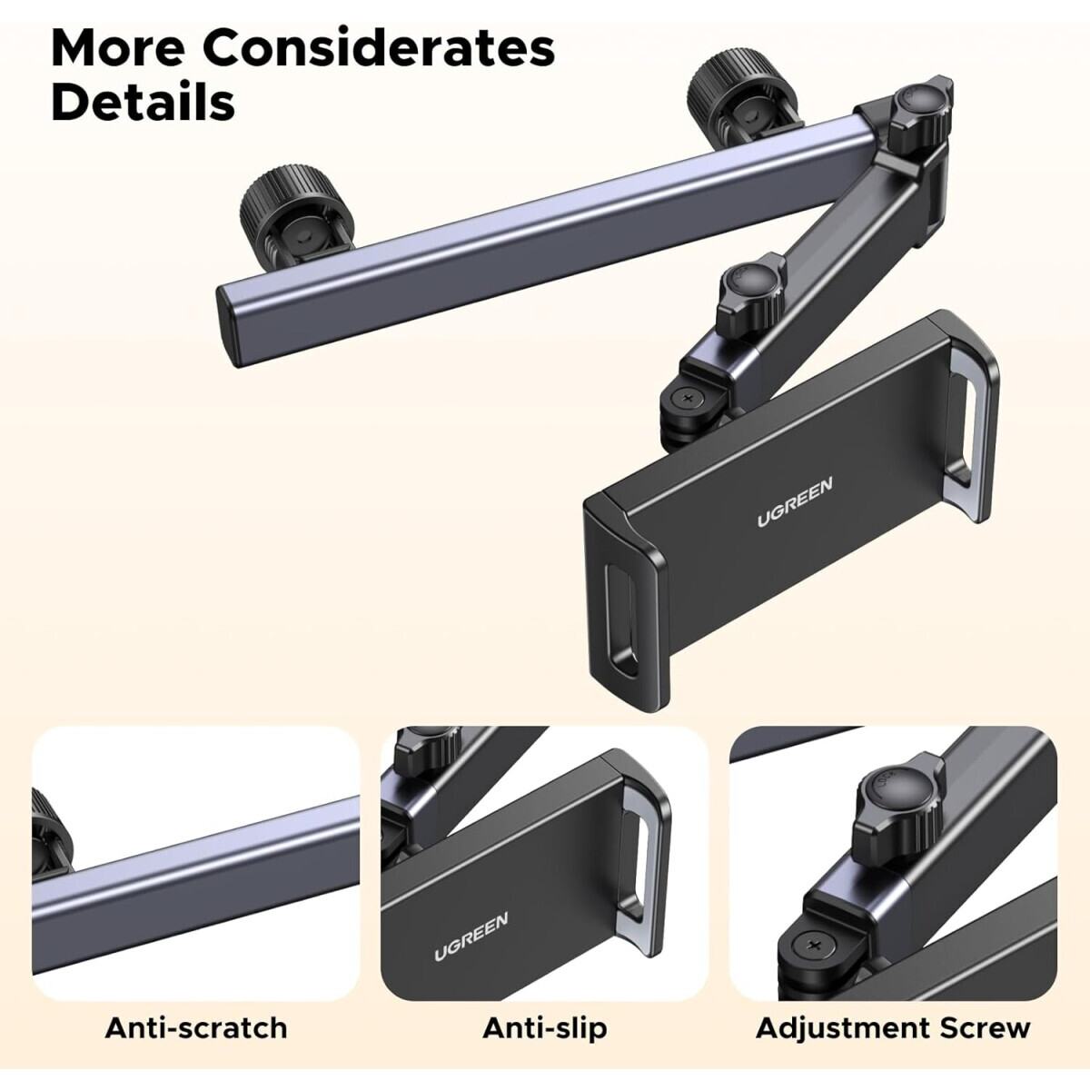 Автомобильный держатель UGREEN LP904 Black - 55443 - фото 6