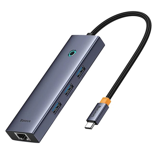 USB-концентратор Baseus Flite Series 4-Port HUB Space Grey - B0005280A813-00