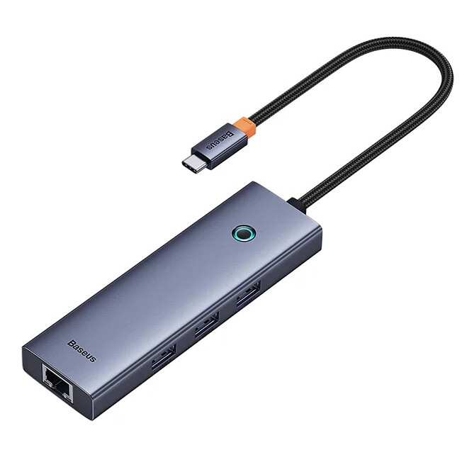 USB-концентратор Baseus Flite Series 4-Port HUB Space Grey - B0005280A813-00 - фото 2