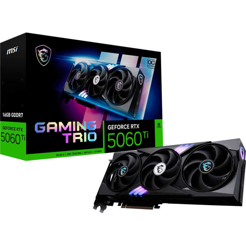 Видеокарта NVIDIA GeForce RTX 5060 Ti MSI OC 16Gb (RTX 5060 Ti 16G GAMING TRIO OC) - фото 7