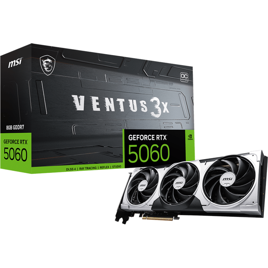 Видеокарта NVIDIA GeForce RTX 5060 MSI OC 8Gb (RTX 5060 8G VENTUS 3X OC) - фото 5
