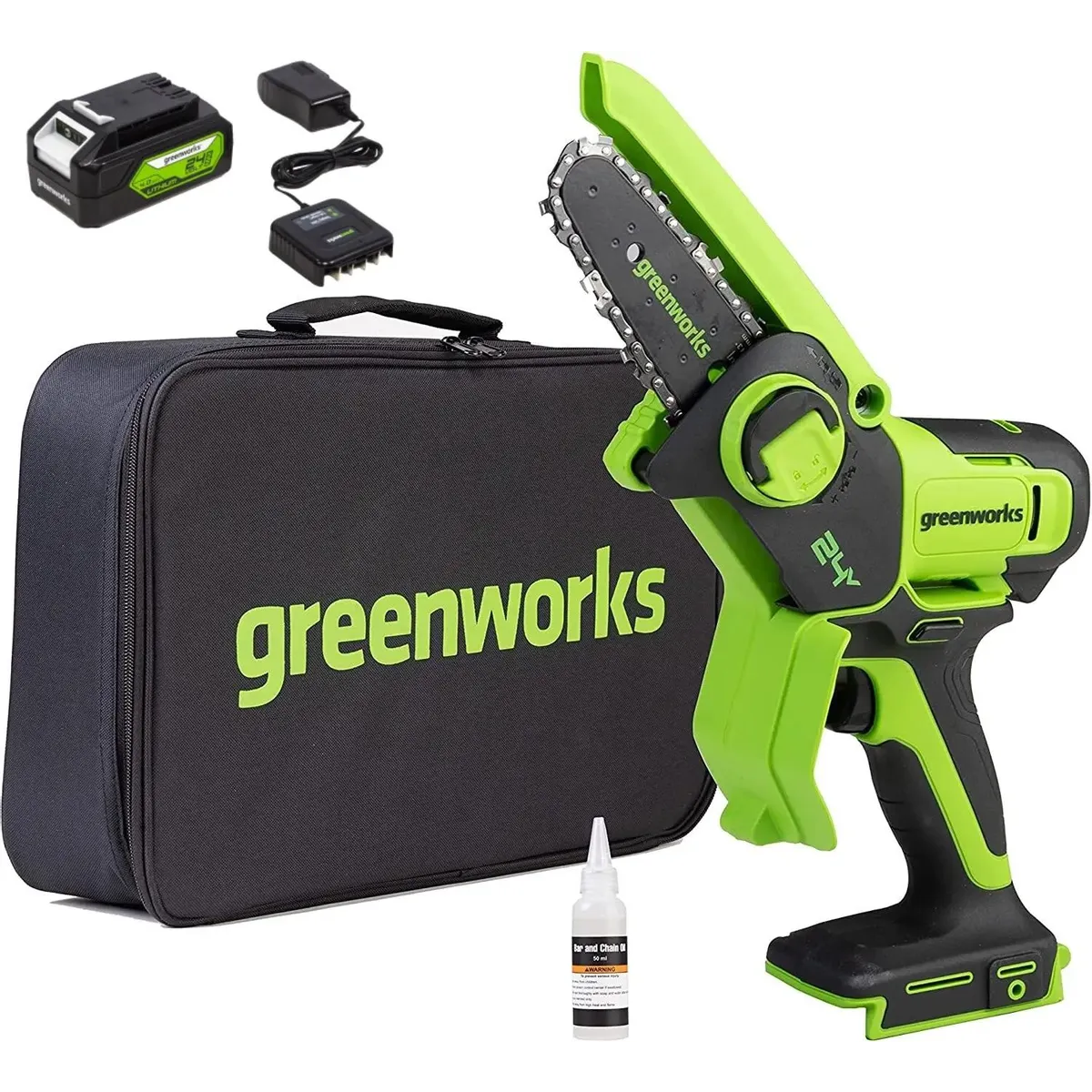 Электропила Greenworks G24MCS10 (2008207UA) - фото 4