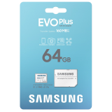 Карта памяти 64Gb MicroSD Samsung EVO Plus + SD адаптер (MB-MC64SA)