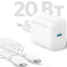 Сетевое зарядное устройство Anker 312 20W White (B2347) + USB-C Cable - B2347G21