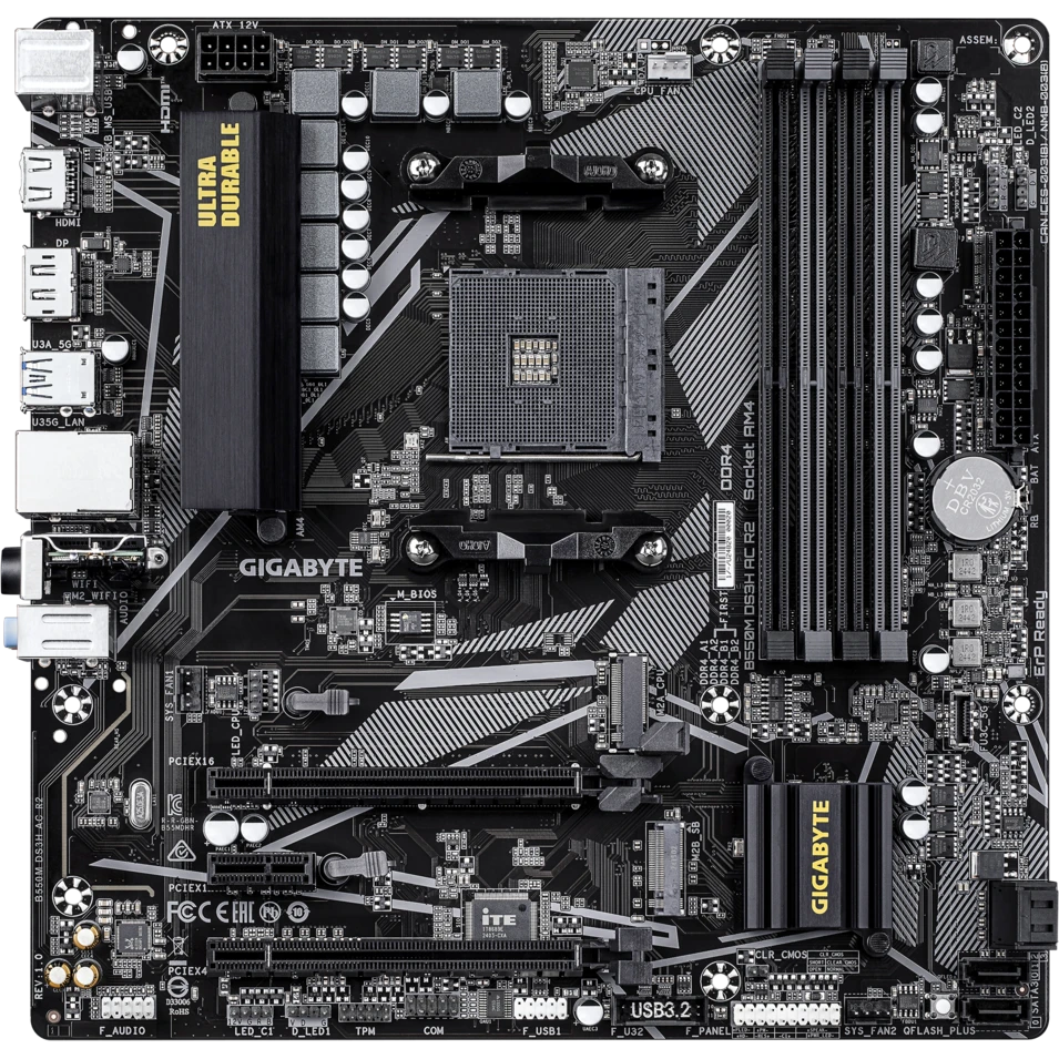 Материнская плата Gigabyte B550M DS3H AC R2