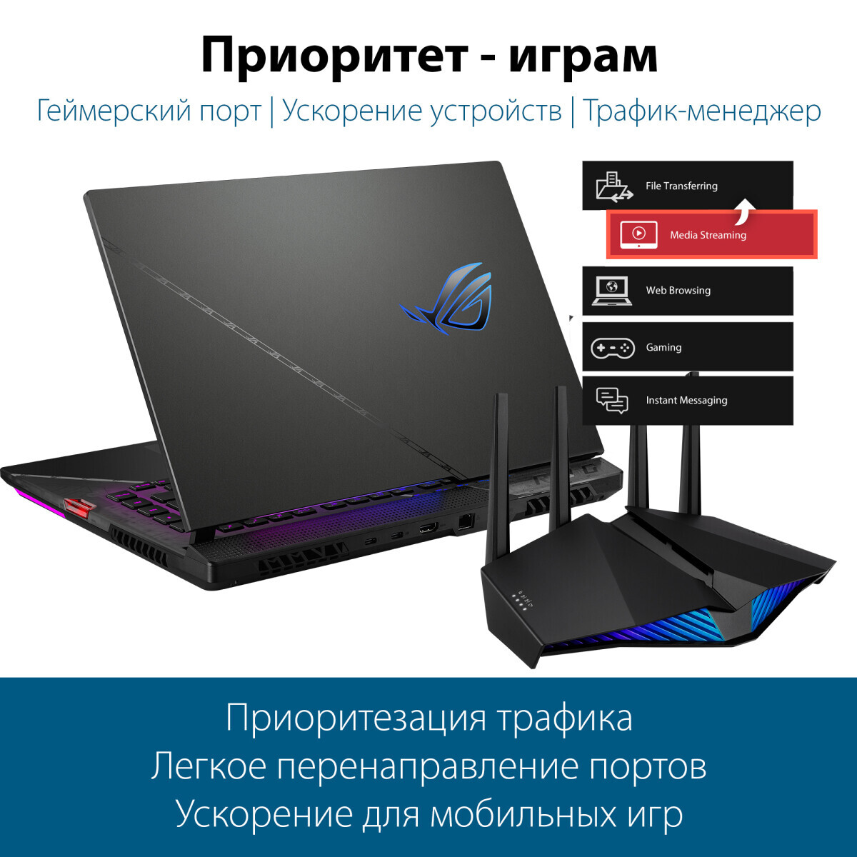 Wi-Fi маршрутизатор (роутер) ASUS RT-AX82U (V2) - RT-AX82U/90IG07W0-MU9B10 - фото 5