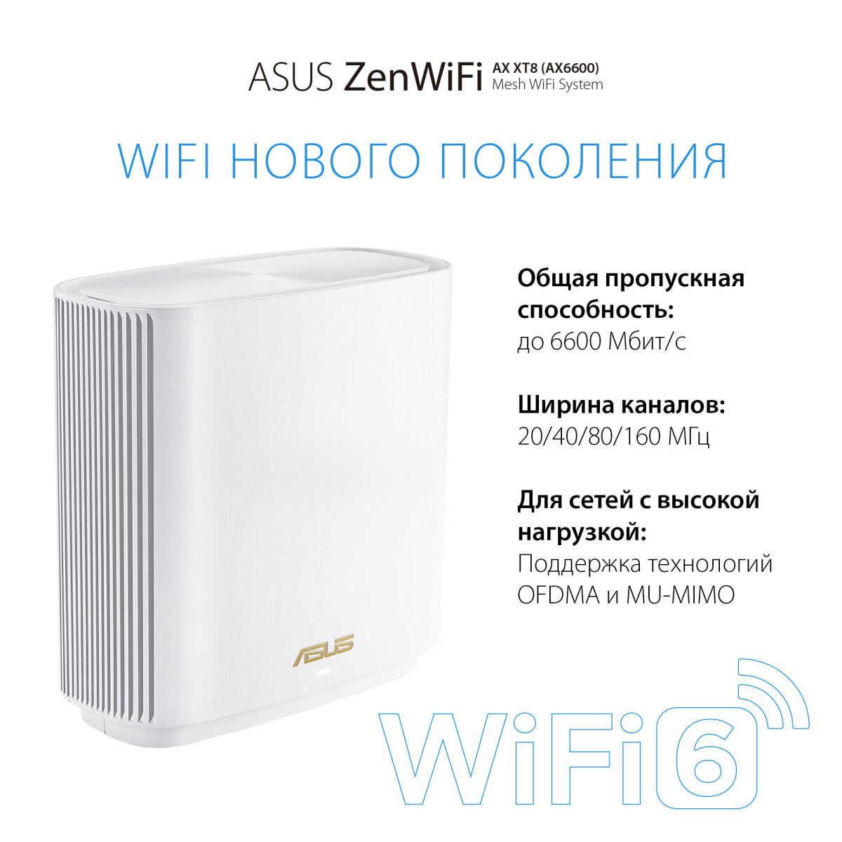Mesh система ASUS ZenWiFi AX XT8 White (2 шт.) - XT8 (W-2-PK) - фото 12