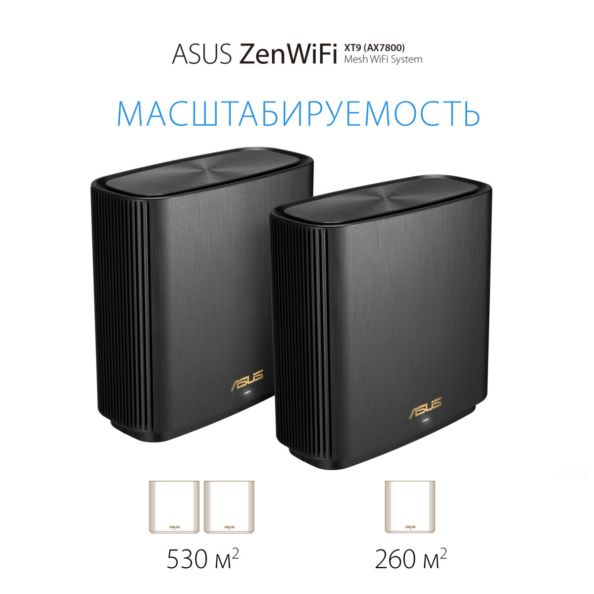 Mesh система ASUS ZenWiFi XT9 Black (2 шт.) - XT9(B-2-PK) - фото 11