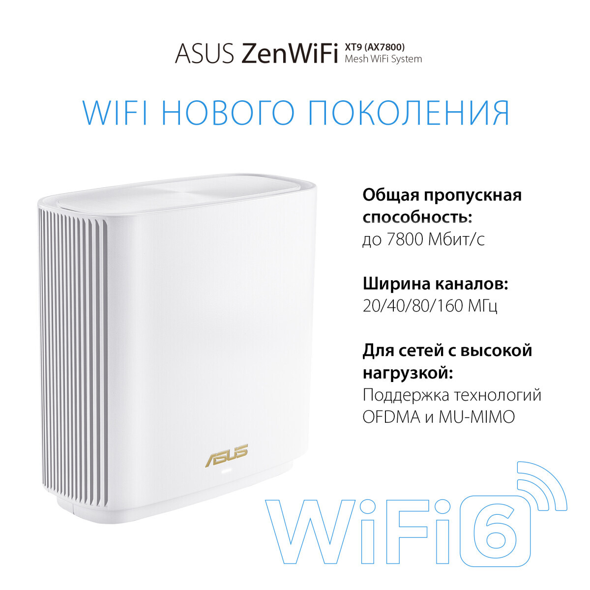 Mesh система ASUS ZenWiFi XT9 White (2 шт.) - XT9 (W-2-PK) - фото 12
