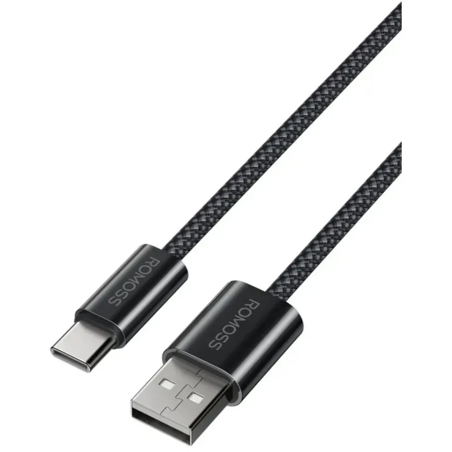 Кабель USB - USB Type-C, 1.2м, Romoss CB3038 Black - 1746960 - фото 2