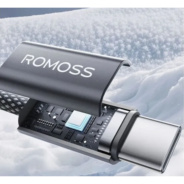 Кабель USB - USB Type-C, 1.2м, Romoss CB3038 Black - 1746960 - фото 3