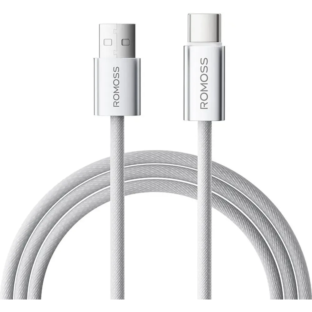 Кабель USB - USB Type-C, 1.2м, Romoss CB3038 White - 1747008