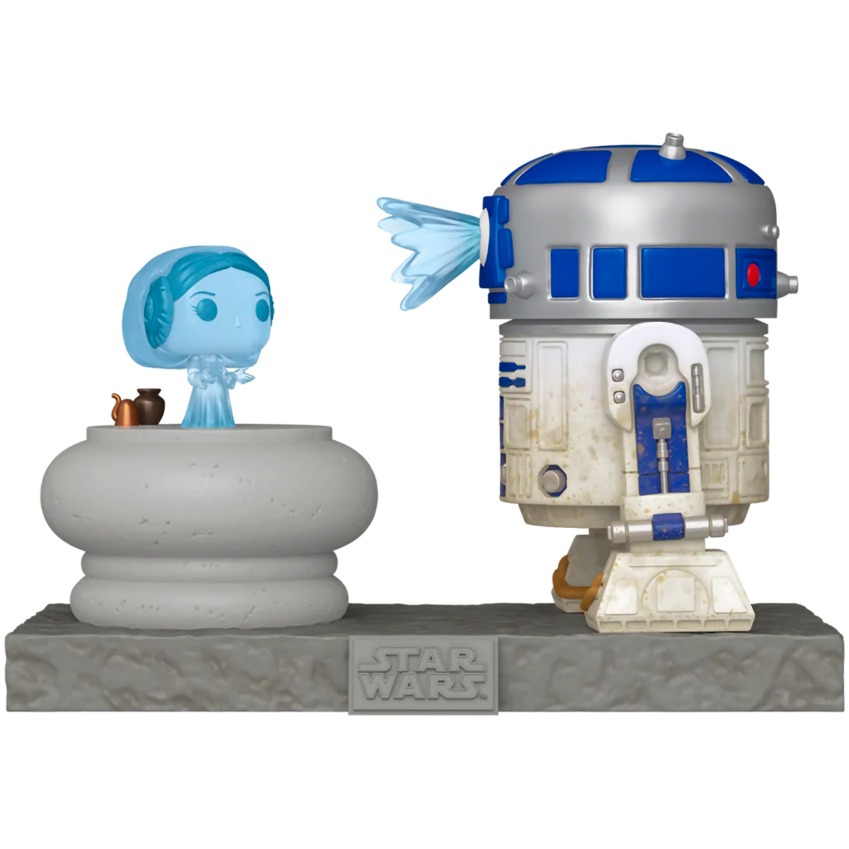 Фигурка Funko POP! Star Wars Deluxe R2-D2 and Princess Leia Hologram - 83799