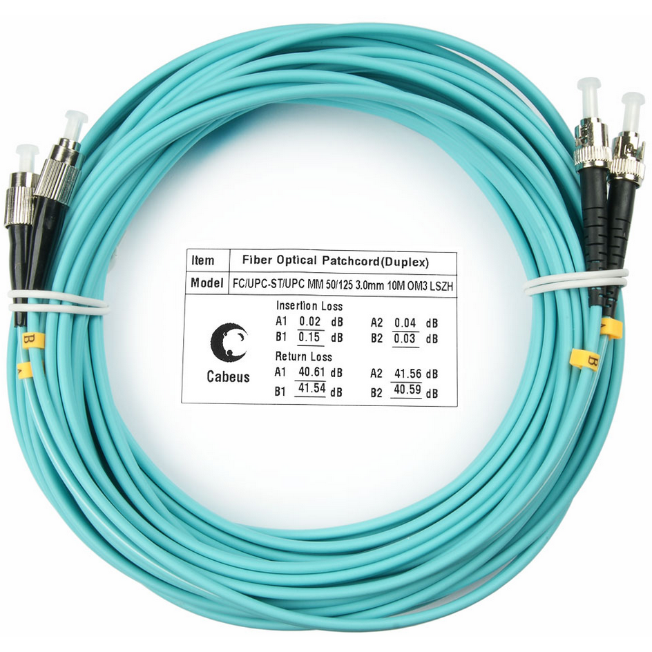 Патч-корд Cabeus FOP-50-FC-ST-10m, 10м