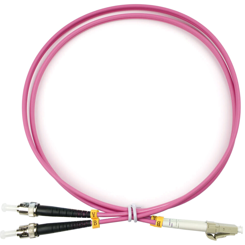 Патч-корд Cabeus FOP-50-OM4-LC-ST-2m, 2м