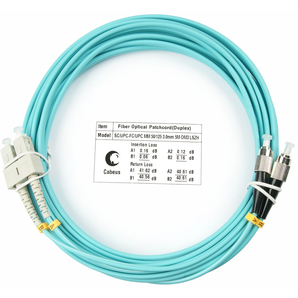 Патч-корд Cabeus FOP-50-SC-FC-5m, 5м