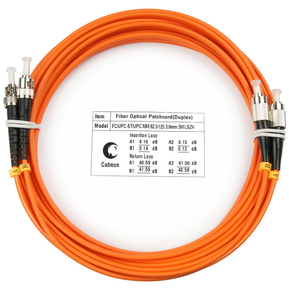 Патч-корд Cabeus FOP-62-FC-ST-5m, 5м