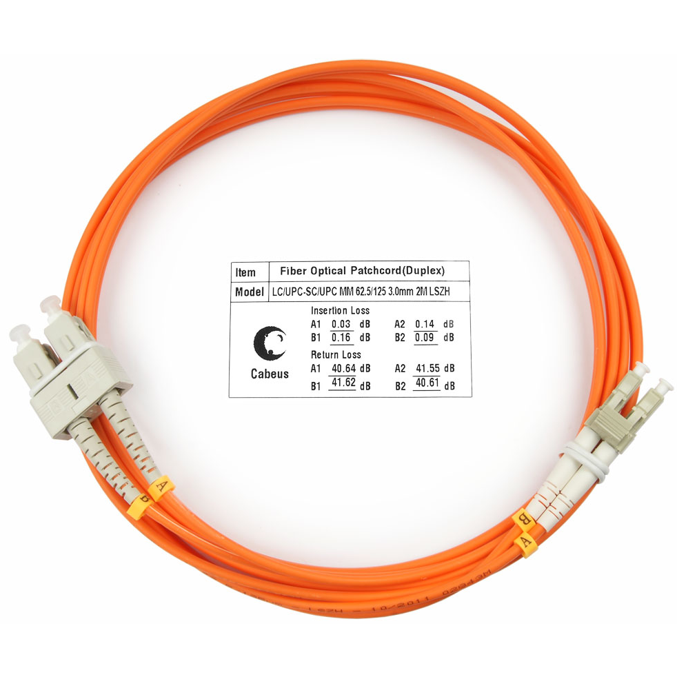 Патч-корд Cabeus FOP-62-LC-SC-2m, 2м