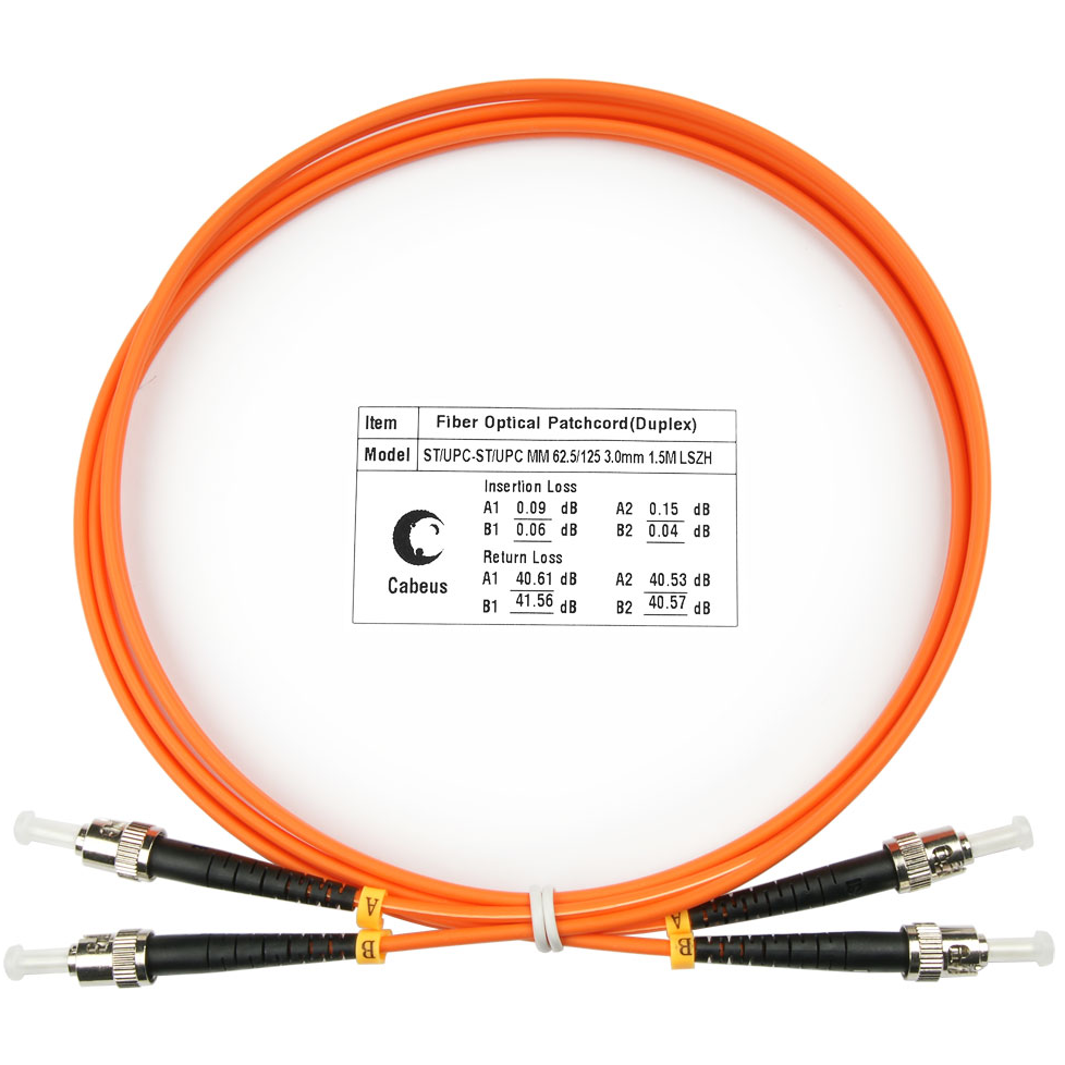Патч-корд Cabeus FOP-62-ST-ST-1,5m, 1.5м