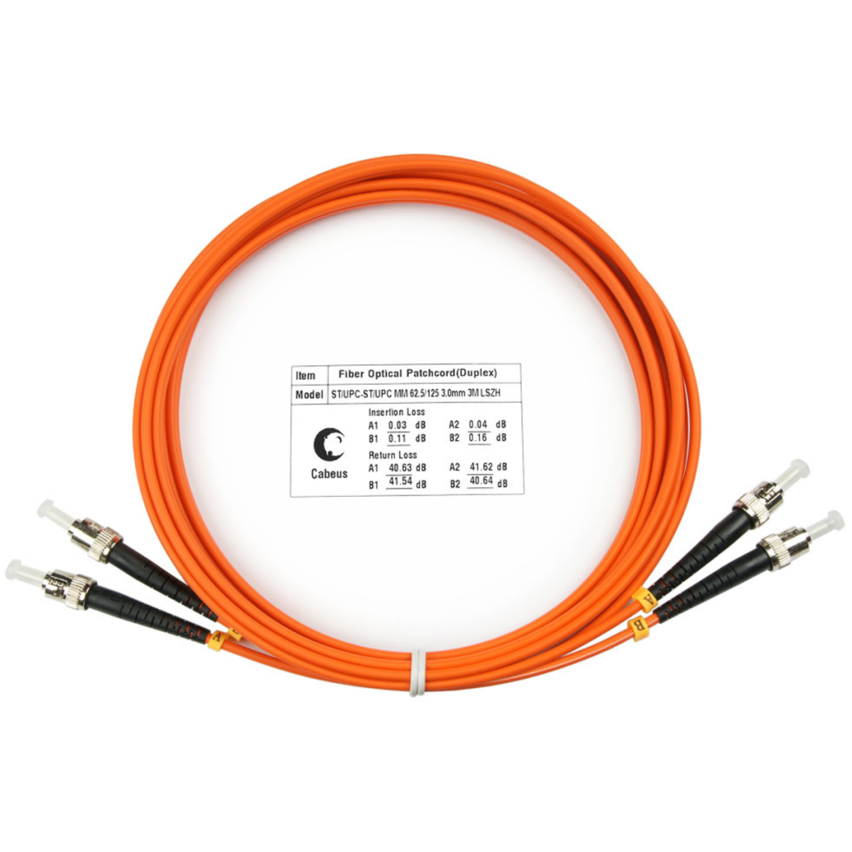Патч-корд Cabeus FOP-62-ST-ST-3m, 3м
