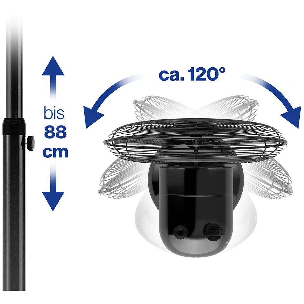 Напольный вентилятор ProfiCare PC-VL 3064 MS Black - PC-VL 3064 MS schwarz - фото 2