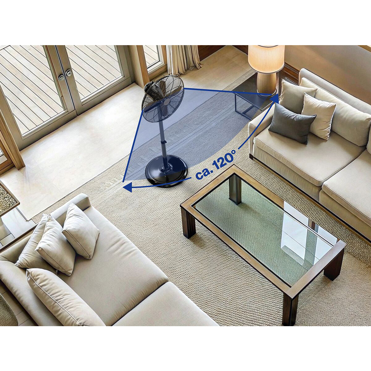 Напольный вентилятор ProfiCare PC-VL 3064 MS Black - PC-VL 3064 MS schwarz - фото 3