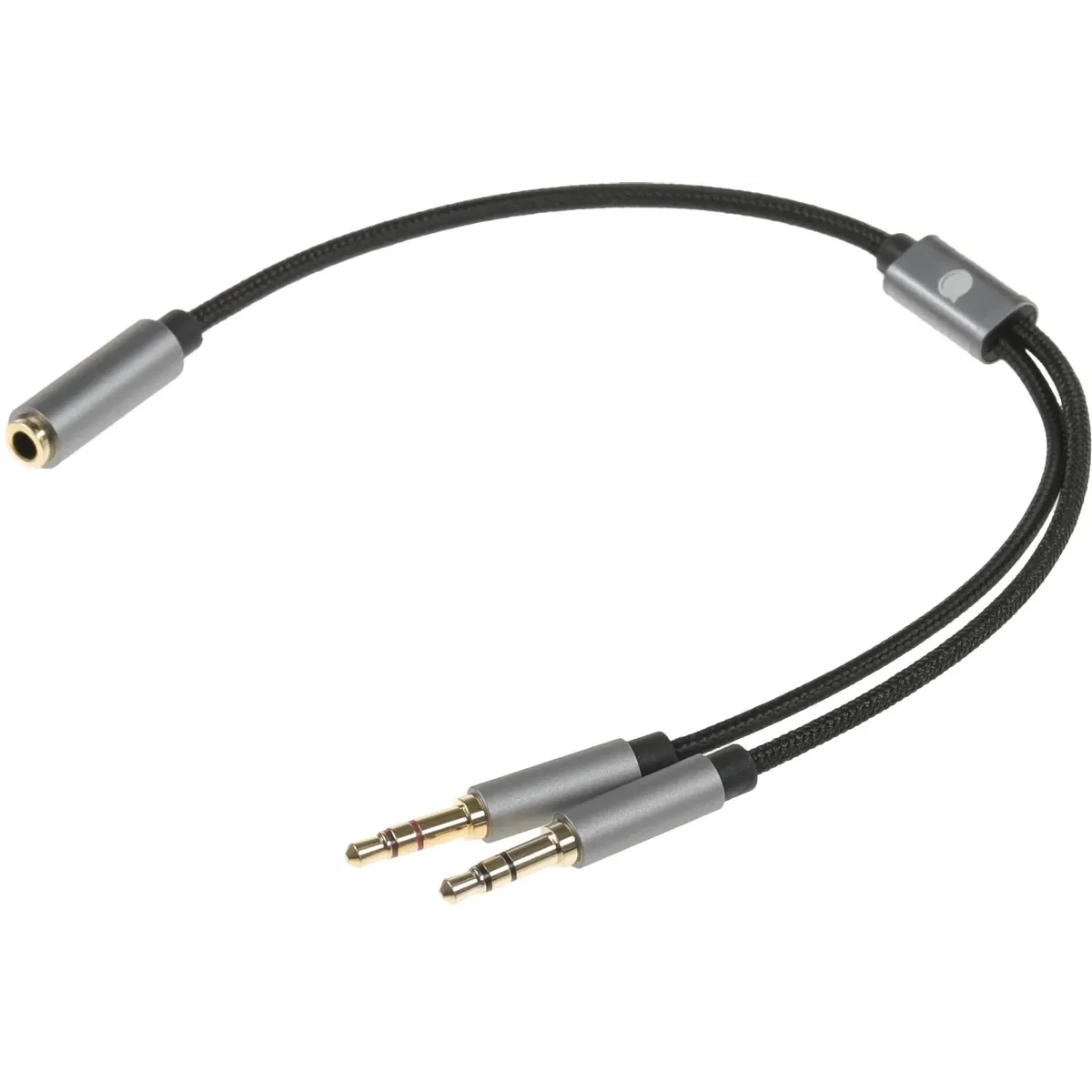Разветвитель 3.5 Jack (F) - 2x 3.5 Jack (M), 0.2м, UGREEN AV140 Black (20899)