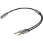 Разветвитель 3.5 Jack (F) - 2x 3.5 Jack (M), 0.2м, UGREEN AV140 Black (20899)