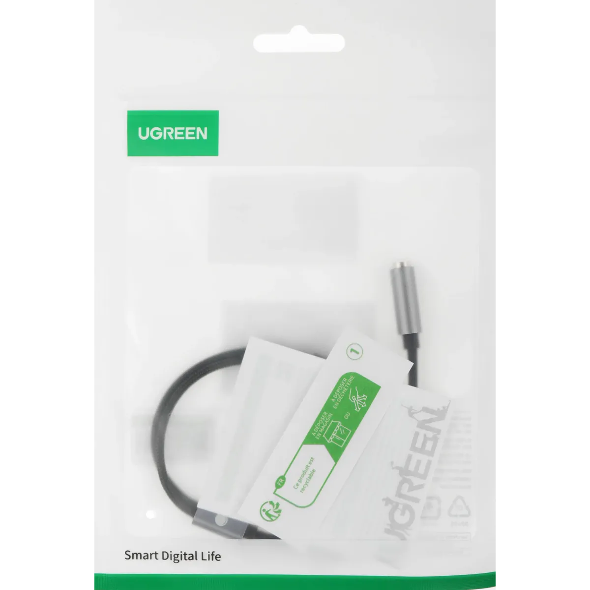 Разветвитель 3.5 Jack (F) - 2x 3.5 Jack (M), 0.2м, UGREEN AV140 Black (20899) - фото 4