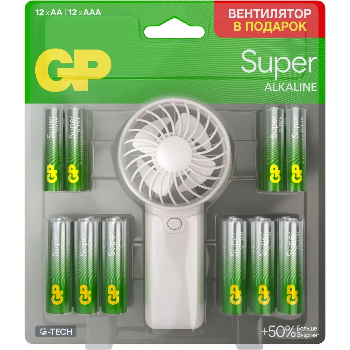 Батарейка GP Super G-Tech (AA+AAA, 24 шт.) - 15A/24A/FANWETA21-2CRSBC24