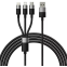 Кабель USB - microUSB/USB Type-C/Lightning, 1.2м, Baseus CAXS000001