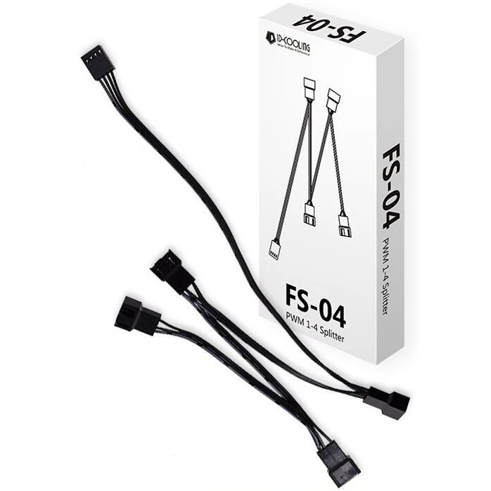 Разветвитель 4-pin - 4x 4-pin, ID-COOLING FS-04 PWM