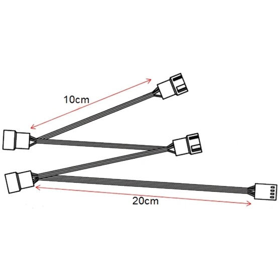 Разветвитель 4-pin - 4x 4-pin, ID-COOLING FS-04 PWM - фото 3