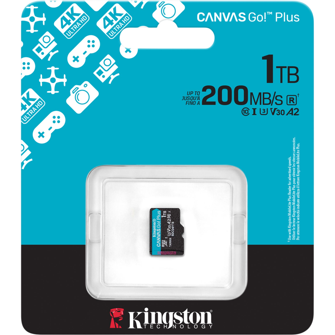 Карта памяти 1Tb MicroSD Kingston Canvas Go! Plus (SDCG4/1TBSP) - фото 3