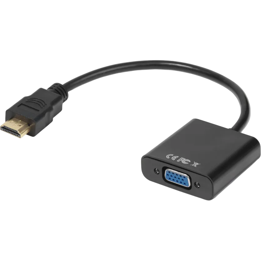 Переходник HDMI (M) - VGA (F), 0.15м, Greenconnect GCR-HD2VGA3