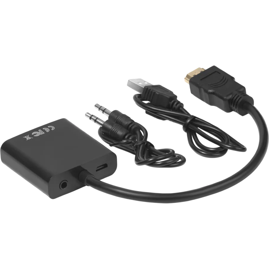 Переходник HDMI (M) - VGA (F), 0.15м, Greenconnect GCR-HD2VGA3 - фото 4