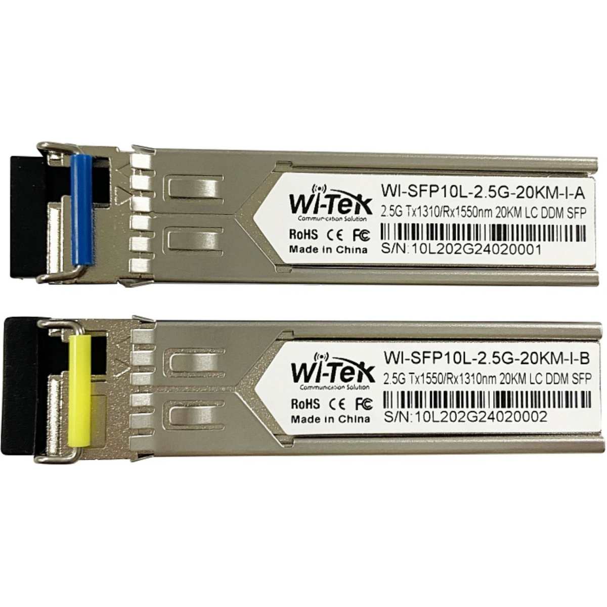Трансивер Wi-Tek WI-SFP10L-2.5G-20KM-I, 2 шт.