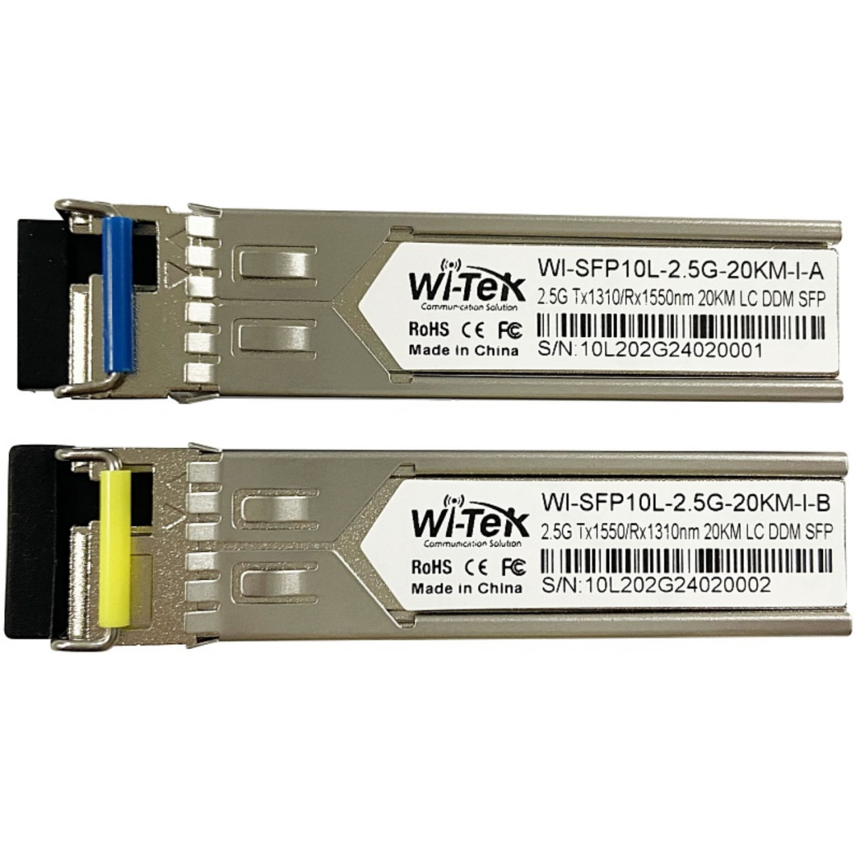 Трансивер Wi-Tek WI-SFP10L-20KM-I, 2 шт.