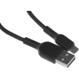 Кабель USB A (M) - microUSB B (M), 1м, BoraSCO 38511 Black