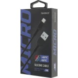Кабель USB A (M) - microUSB B (M), 1м, BoraSCO 38511 Black